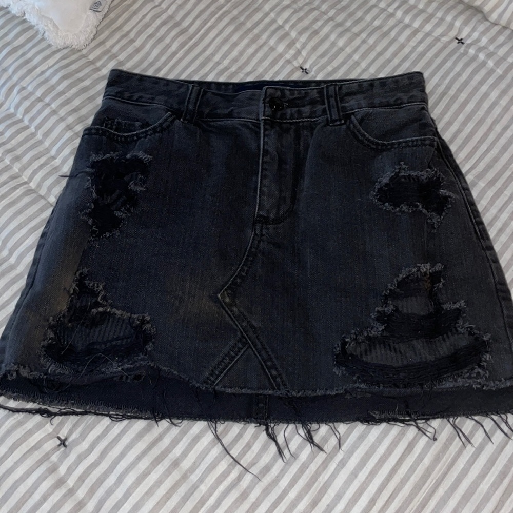 Black Jean skirt